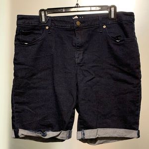 Dark Denim Shorts Size 14W